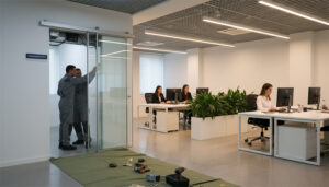 puertas automáticas para oficinas, puertas de cristal para oficina, puertas corredizas para oficinas